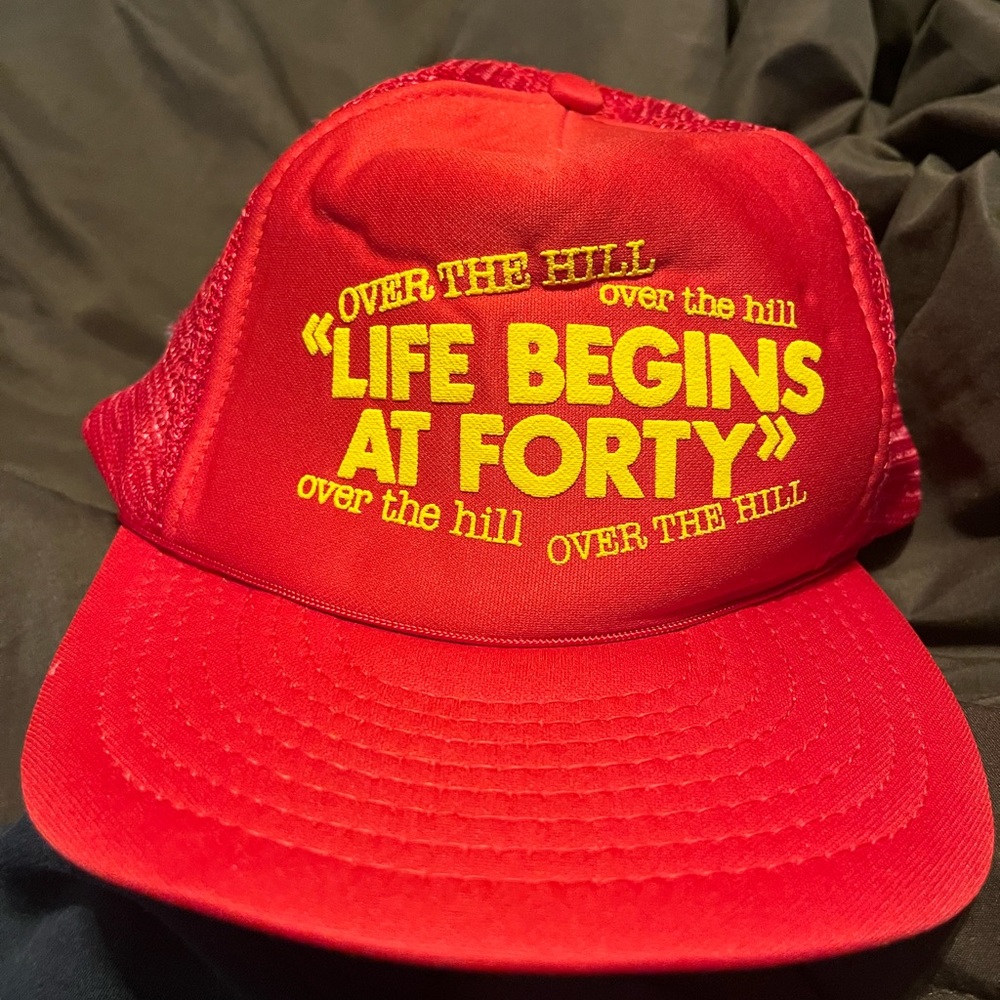 Over the Hill “Life Begins at Forty” Vintage Trucker Hat